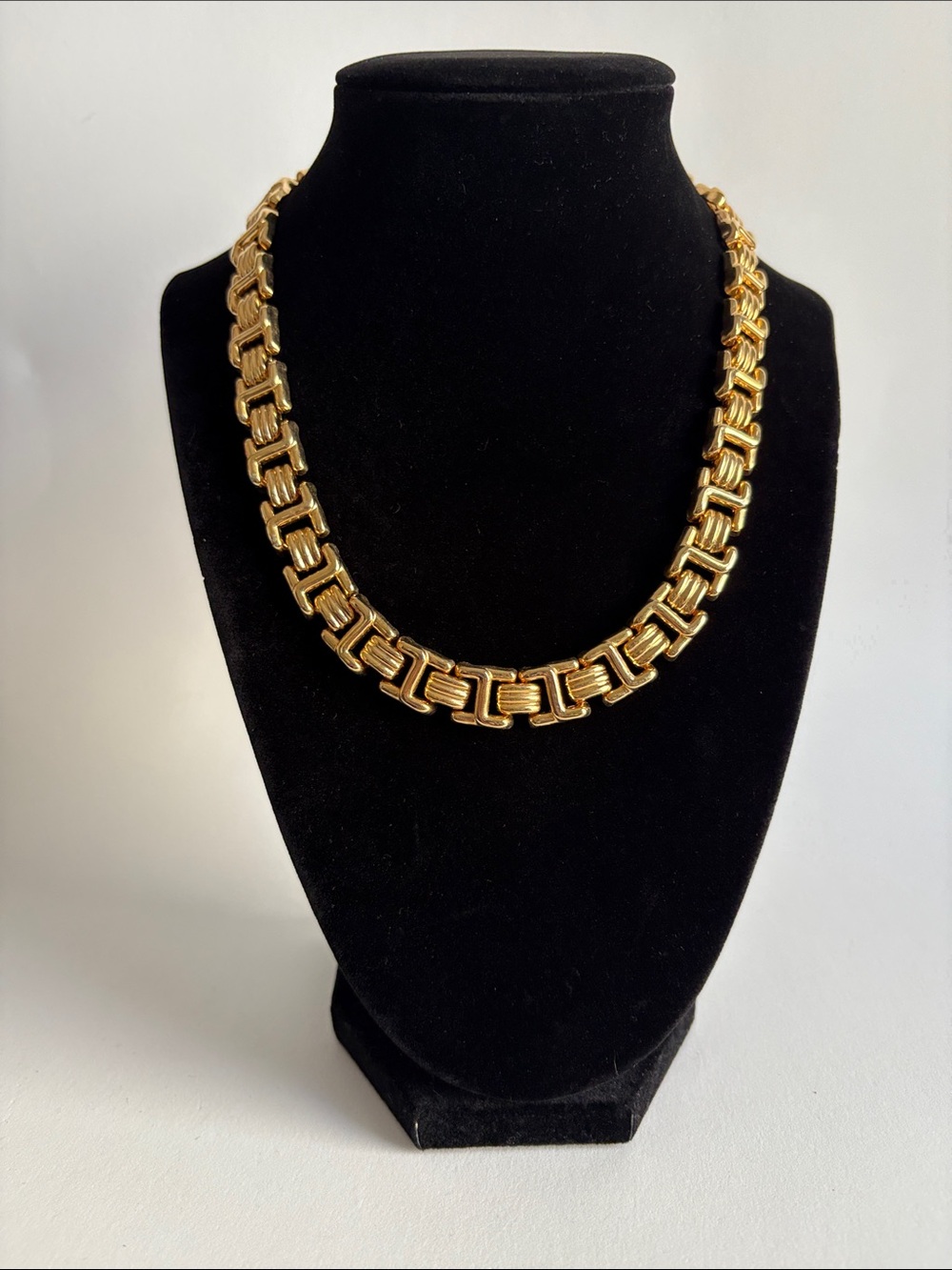 Gold Link Chain Necklace Geometric Statement Women Jewelry
